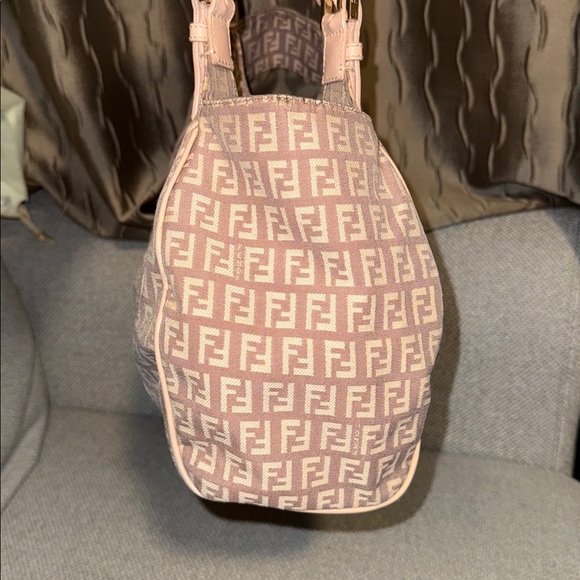Fendi Zucchino Blush Beige Pink Shoulder Bag - Picture 4 of 17